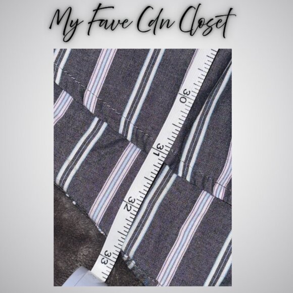 Mens VAN HEUSEN Striped Button Up Shirt XXL (18-18.5 neck) - Picture 6 of 6